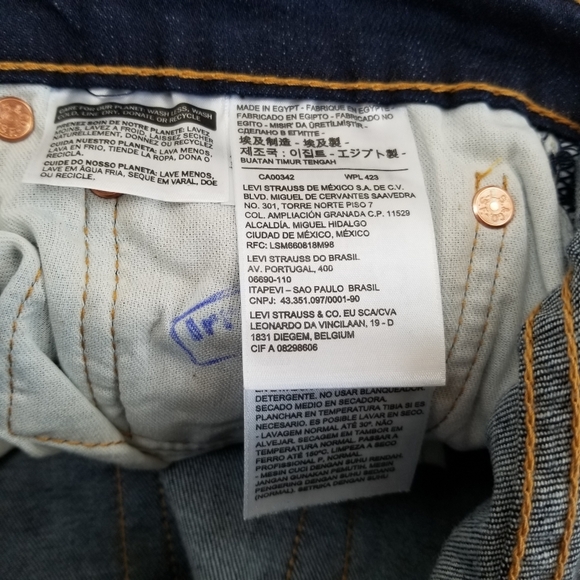 Levi's 501 Straight Leg Button Fly Jeans 31x34 NWT - Picture 6 of 6